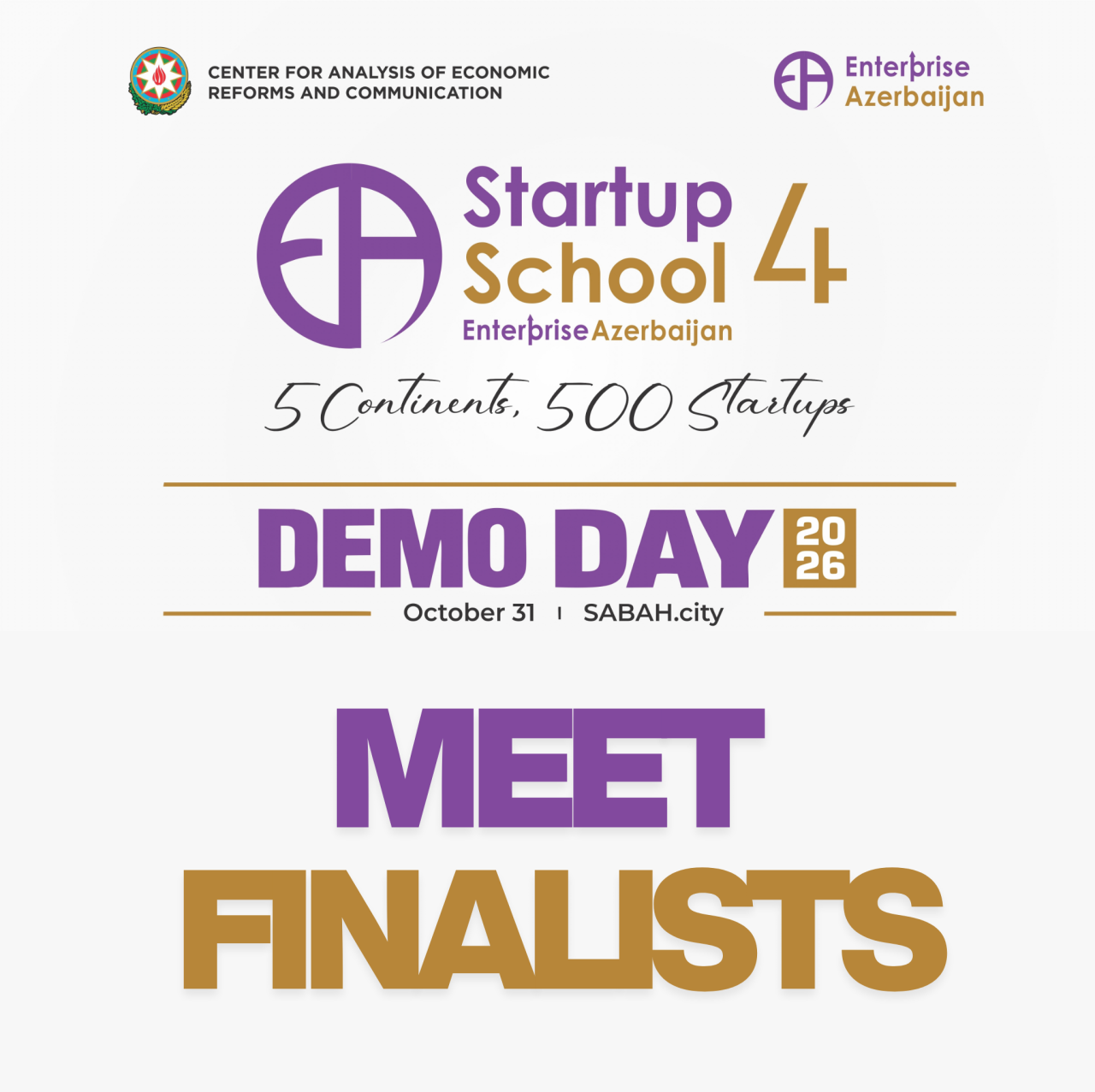 The finalists of the “Startup School 4: Five Continents – 500 Startups” global innovation program of the “Enterprise Azerbaijan” portal have been announced