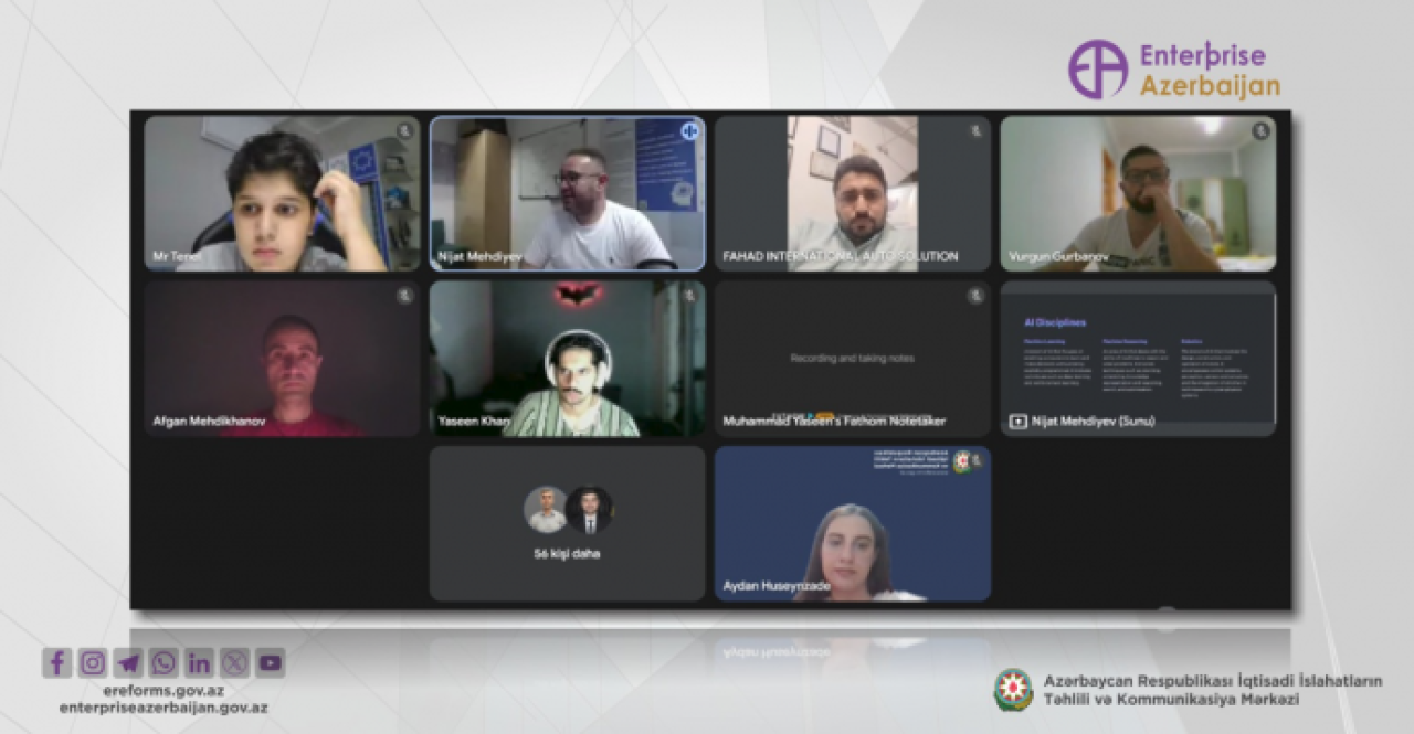 The next training within the “Startup School 3” project of the “Enterprise Azerbaijan” portal was dedicated to the application areas of digital technologies