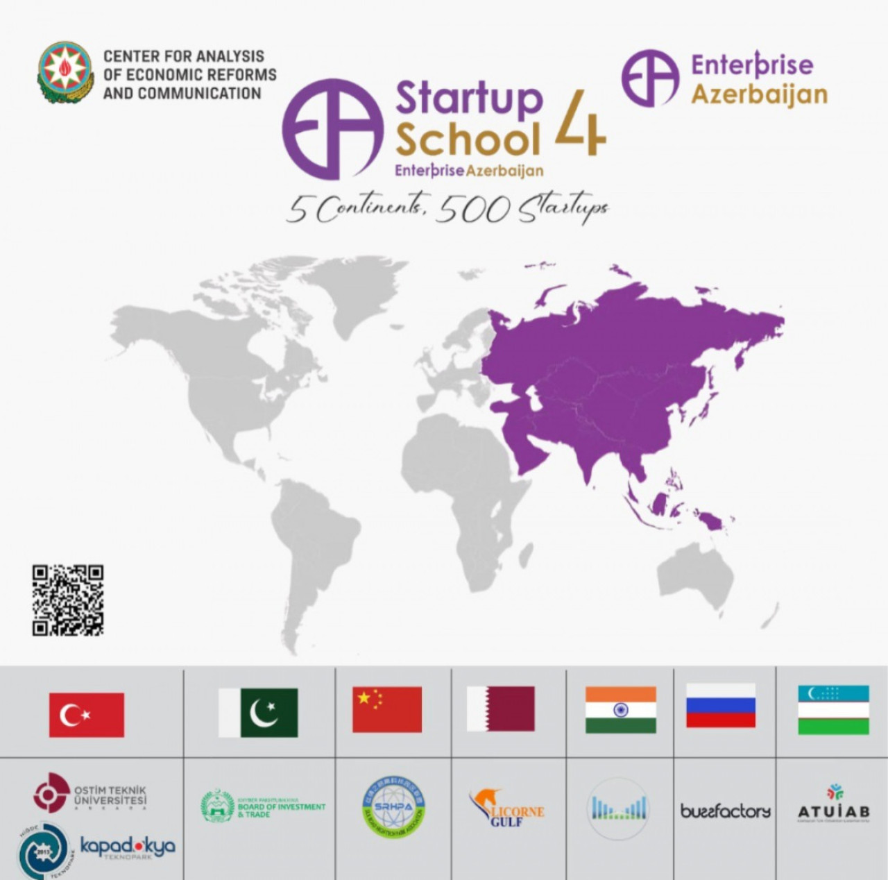 Partners from the Asian continent for the "Startup School 4" project of the "Enterprise Azerbaijan" portal have been announced