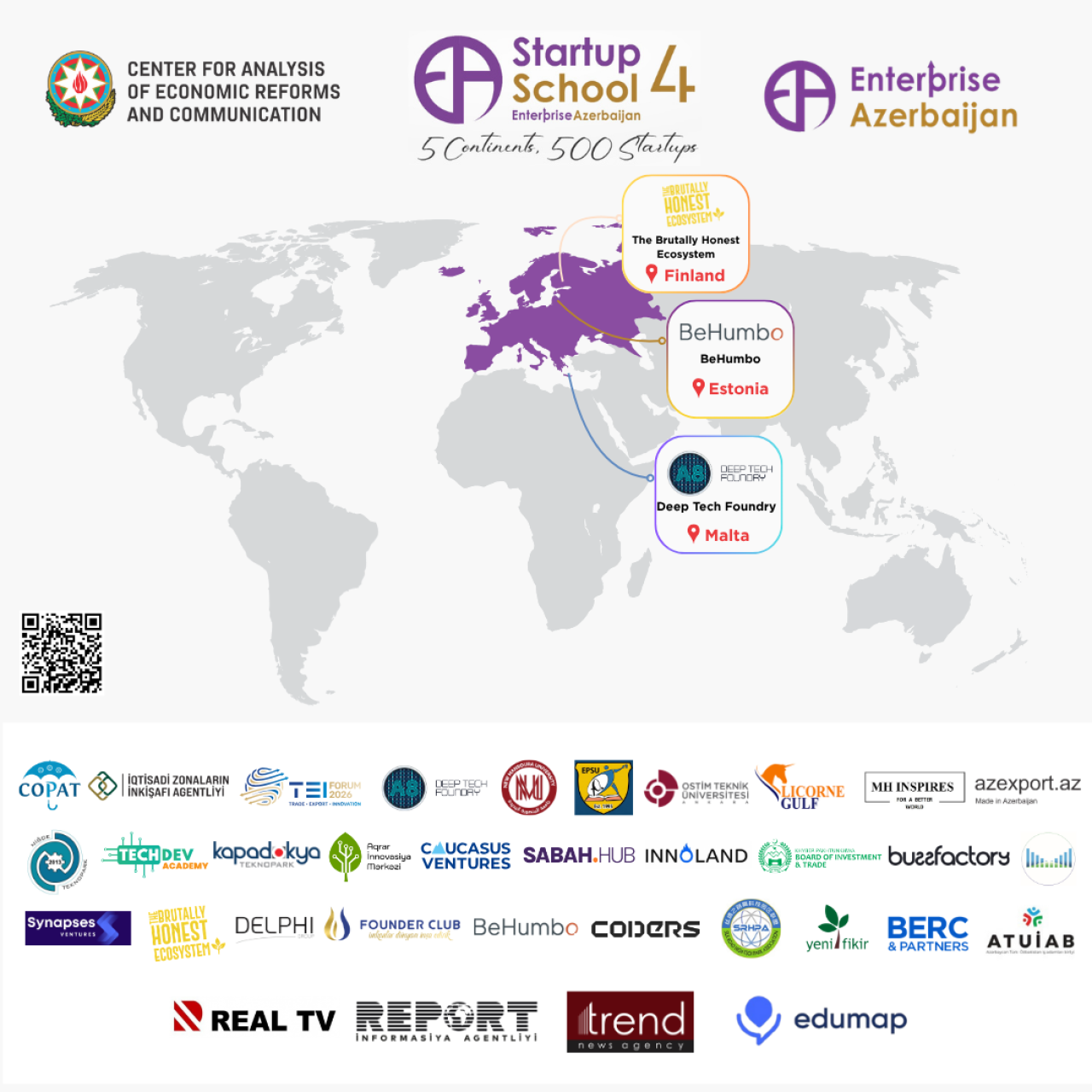 “Enterprise Azerbaijan” Portal Announces Partners for the “Startup School 4” Project in Europe